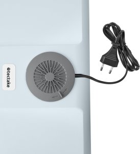 Lodówka turystyczna Tectake Elektryczna lodówka i podgrzewacz z uchwytami i kółkami, 40 l - szary 9