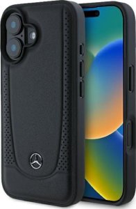 Mercedes Mercedes MEHCP16SARMBK iPhone 16 6.1" czarny/black hardcase Leather Urban 1