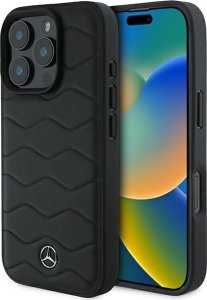 Mercedes Mercedes MEHCP16L23RWRSK iPhone 16 Pro 6.3" czarny/black hardcase MB Waves Leather 1