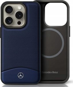 Mercedes Mercedes MEHMP16X23RBARV iPhone 16 Pro Max 6.9" granatowy/navy hardcase Textured And Plain Leather MagSafe 1