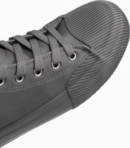 Ombre Męskie wysokie buty trampki z ozdobnym noskiem  szare V2 OM-FOTH-0157 45 2