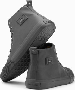 Ombre Męskie wysokie buty trampki z ozdobnym noskiem  szare V2 OM-FOTH-0157 45 8