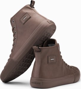 Ombre Wysokie męskie buty trampki z ozdobnym noskiem  brązowy V4 OM-FOTH-0157 45 9