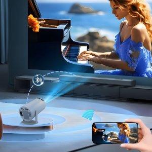 Projektor Retoo PROJEKTOR RZUTNIK WIFI ANDROID PRZENOŚNY OBROTOWY SMART 4K GŁOŚNIK BLUETOOTH 5