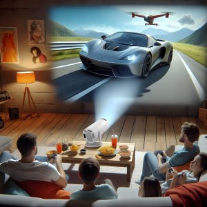 Projektor Retoo PROJEKTOR RZUTNIK WIFI ANDROID PRZENOŚNY OBROTOWY SMART 4K GŁOŚNIK BLUETOOTH 9