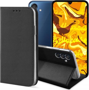 Hello Case ETUI Z KLAPKĄ DO Samsung Galaxy M15 5G CZARNE ZAMYKANE MAGNETYCZNE 1