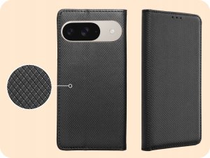 Hello Case ETUI Z KLAPKĄ DO Google Pixel 9 / Pixel 9 Pro CZARNE ZAMYKANE MAGNETYCZNE 4