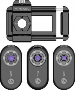 Apexel 3x Obiektyw MIKROSKOP CYFROWY 200x 150x 100x Filtr CPL do Telefonu Telefon / APL-MS3IN1 3