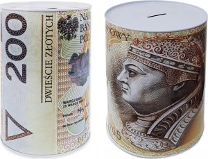 Verk Skarbonka metalowa na pieniądze puszka xl duża Skarbonka metalowa na pieniądze puszka xl duża 2