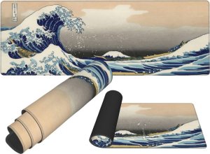 Podkładka Verk Duża podkładka pod mysz klawiaturę na biurko biurowa 80x30 wielka fala Duża podkładka pod mysz klawiaturę na biurko biurowa 80x30 wielka fala 2