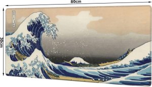 Podkładka Verk Duża podkładka pod mysz klawiaturę na biurko biurowa 80x30 wielka fala Duża podkładka pod mysz klawiaturę na biurko biurowa 80x30 wielka fala 7