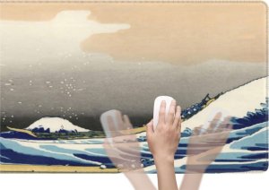 Podkładka Verk Duża podkładka pod mysz klawiaturę na biurko biurowa 80x30 wielka fala Duża podkładka pod mysz klawiaturę na biurko biurowa 80x30 wielka fala 9