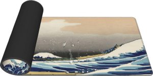 Podkładka Verk Duża podkładka pod mysz klawiaturę na biurko biurowa 80x30 wielka fala Duża podkładka pod mysz klawiaturę na biurko biurowa 80x30 wielka fala 10