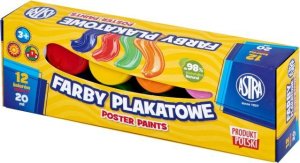 Astra Farby plakatowe ASTRA 12 kolorów 20ml 1