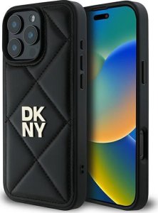 DKNY DKNY DKHCP16LPQDSLK iPhone 16 Pro 6.3" czarny/black Quilted Stack Logo 1