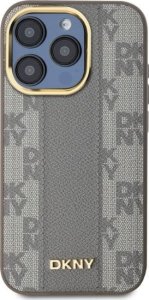 DKNY DKNY DKHMP15LPCPVSLE iPhone 15 Pro 6.1" beżowy/beige hardcase Leather Checkered Mono Pattern MagSafe 2