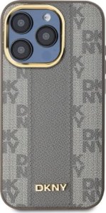 DKNY DKNY DKHMP15LPCPVSLE iPhone 15 Pro 6.1" beżowy/beige hardcase Leather Checkered Mono Pattern MagSafe 10