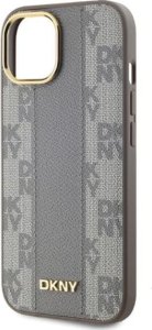 DKNY DKNY DKHMP15SPCPVSLE iPhone 15 6.1" beżowy/beige hardcase Leather Checkered Mono Pattern MagSafe 3