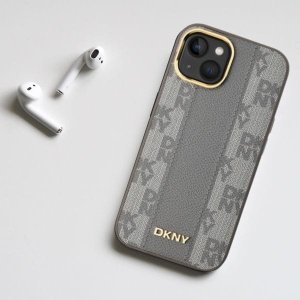 DKNY DKNY DKHMP15SPCPVSLE iPhone 15 6.1" beżowy/beige hardcase Leather Checkered Mono Pattern MagSafe 10