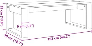 vidaXL vidaXL Stolik kawowy, kolor starego drewna, 102x50x35 cm 9