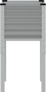 vidaXL vidaXL Donica ogrodowa, szara, 45x45x88 cm, stal 4