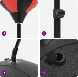 vidaXL vidaXL Gruszka bokserska z rękawicami i pompką, regulowana 81-122 cm 7