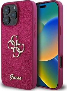 Guess Guess GUHCP16LHG4SGU iPhone 16 Pro 6.3" fioletowy/purple hardcase Glitter Script Big 4G 1