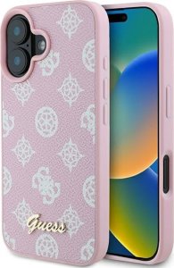 Guess Guess GUHMP16MPGPYSP iPhone 16 Plus 6.7" różowy/pink hardcase Peony Script Logo MagSafe 1