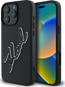 Karl Lagerfeld Karl Lagerfeld KLHCP16X3DRKSDLK iPhone 16 Pro Max 6.9" czarny/black hardcase 3D Rubber Bicolor Signature 1