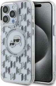 Karl Lagerfeld Karl Lagerfeld KLHMP15LHMCKMHT iPhone 15 Pro 6.1" przezroczysty/transparent IML Monogram Karl&Choupette Head MagSafe 1