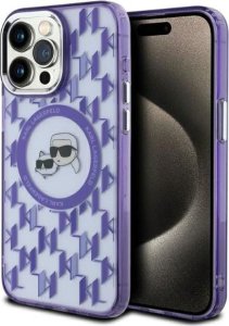 Karl Lagerfeld Karl Lagerfeld KLHMP15LHMCKMHU iPhone 15 Pro 6.1" fioletowy/purple IML Monogram Karl&Choupette Head MagSafe 1