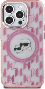 Karl Lagerfeld Karl Lagerfeld KLHMP15SHMCKMHP iPhone 15 6.1" różowy/pink IML Monogram Karl&Choupette Head MagSafe 1