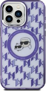 Karl Lagerfeld Karl Lagerfeld KLHMP15SHMCKMHU iPhone 15 6.1" fioletowy/purple IML Monogram Karl&Choupette Head MagSafe 1