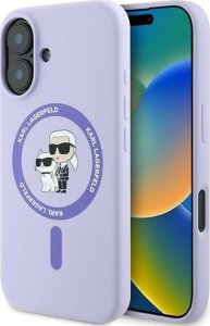 Karl Lagerfeld Karl Lagerfeld KLHMP16SSCMKCRHU iPhone 16 6.1" fioletowy/purple hardcase Silicone Karl&Choupette Ring MagSafe 1