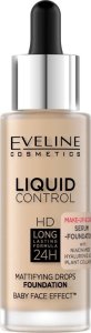 Eveline Eveline Liquid Control HD matujący podkład do twarzy z niacynamidem 015 Light Vanilla 32ml 1