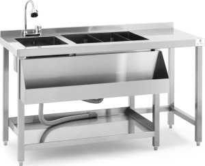 Royal Catering Stacja stoisko barmańskie koktajlowe drink bar ze zlewem 66 x 106 x 136 cm 1