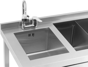 Royal Catering Stacja stoisko barmańskie koktajlowe drink bar ze zlewem 66 x 106 x 136 cm 3