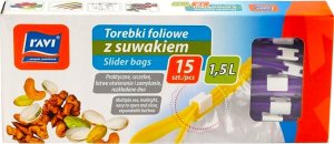 Ravi TOREBKI FOLIOWE Z SUWAKIEM ŻYWNOŚĆ LUNCH MROŻONKI 40SZT 1,5L + 2,5L + 3,5L 3
