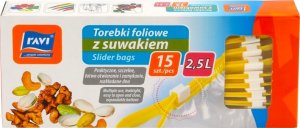Ravi TOREBKI FOLIOWE Z SUWAKIEM ŻYWNOŚĆ LUNCH MROŻONKI 40SZT 1,5L + 2,5L + 3,5L 5