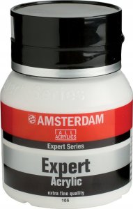 Artequipment Amsterdam Expert Series Acrylic Jar 400 ml Titanium White 105 1