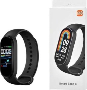 Smartband . ECOBOX BRANSOLETKA SMARTBAND M8 OPASKA CZARNA - ŁADOWANIE MAGNETYCZNE / USZKODZONE PUDEŁKO 1