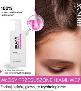 BIOVAX BIOVAX Trychologic Przesuszenie i Łamliwość maska do włosów i skóry głowy 200ml 4