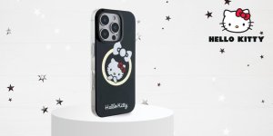 Hello Kitty Hello Kitty HKHMP16SHFLBK iPhone 16 6.1" black/black hardcase IML Fun bow Magsafe 1