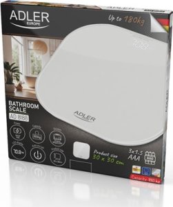 Waga łazienkowa Adler Adler Bathroom Scale | AD 8188 | Maximum weight (capacity) 180 kg | Accuracy 100 g | White 3
