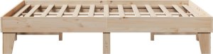 vidaXL Rama łóżka bez materaca, 140x200 cm, lite drewno sosnowe 5