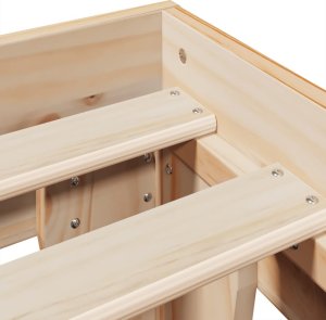 vidaXL Rama łóżka bez materaca, 140x200 cm, lite drewno sosnowe 7