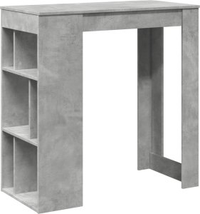 vidaXL Stolik barowy z przegrodami, szarość betonu, 102x50x103,5 cm 2