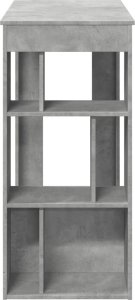 vidaXL Stolik barowy z przegrodami, szarość betonu, 102x50x103,5 cm 5