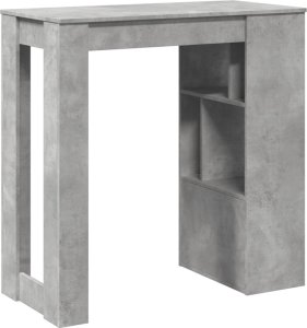 vidaXL Stolik barowy z przegrodami, szarość betonu, 102x50x103,5 cm 6