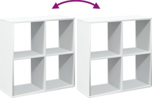 vidaXL Regał przegroda, biały, 69,5x29x69,5cm 8